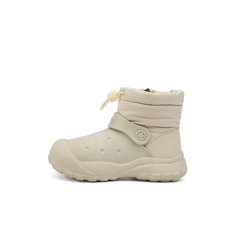 Детские зимние ботинки mid top с противоскользящей подошвой, водонепроницаемые, утепленные Jeep, экрю-Fleece-Lined