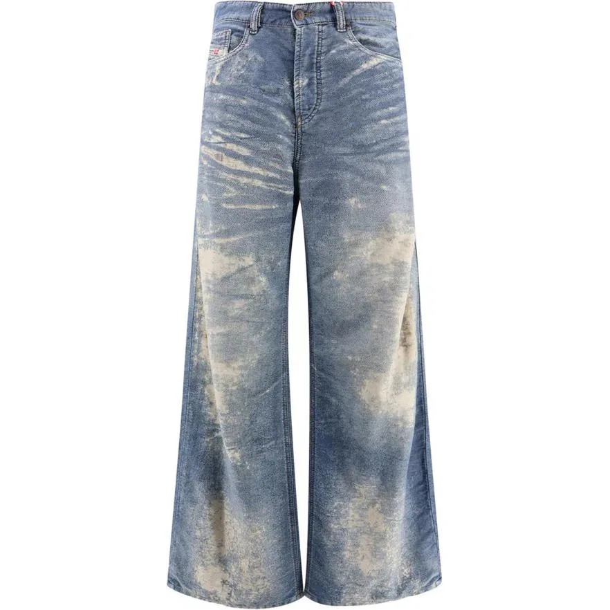 Джинсы Wide Leg Distressed DIESEL Blue — фото 3