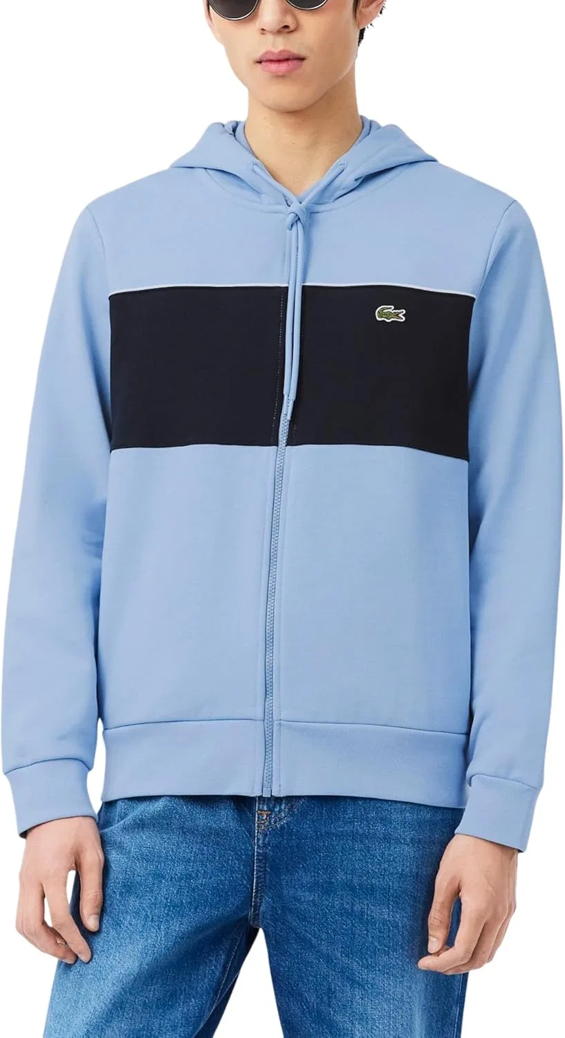 Мужская толстовка Lacoste с цветными блоками и застежкой-молнией, Aphylla/Blackbird
