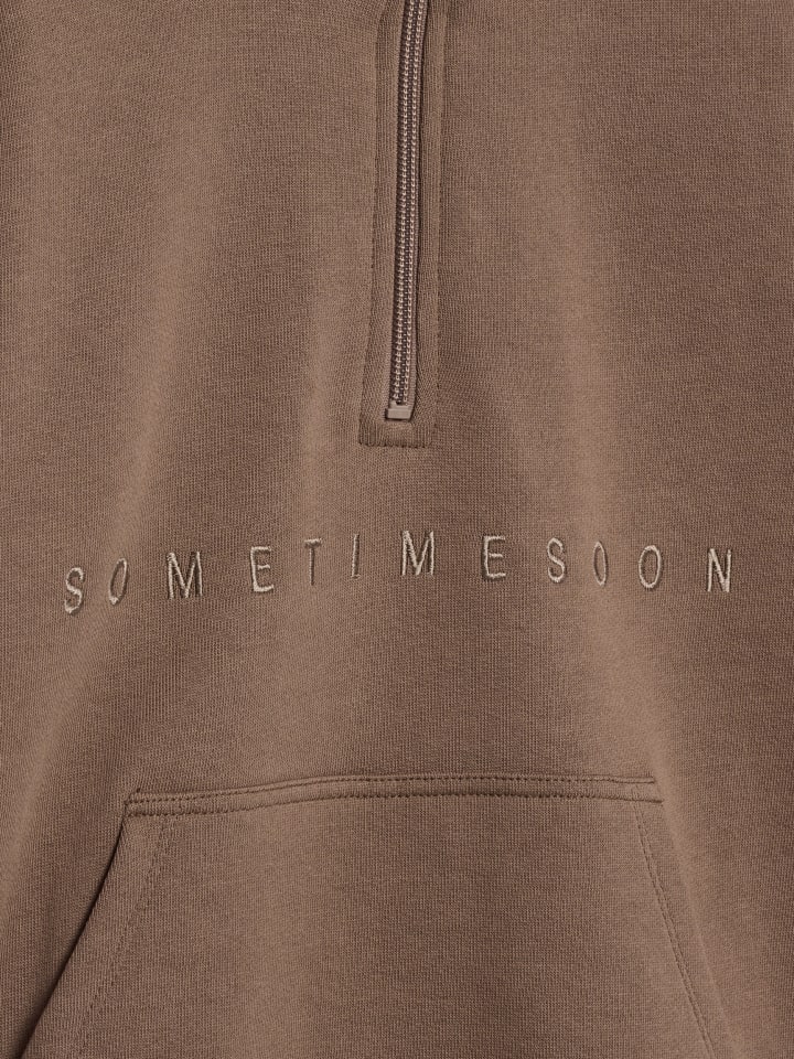 Толстовка Sometime Soon Halbreißverschluss Sweatshirt Stsjonas Kinder, цвет FOSSIL — фото 3