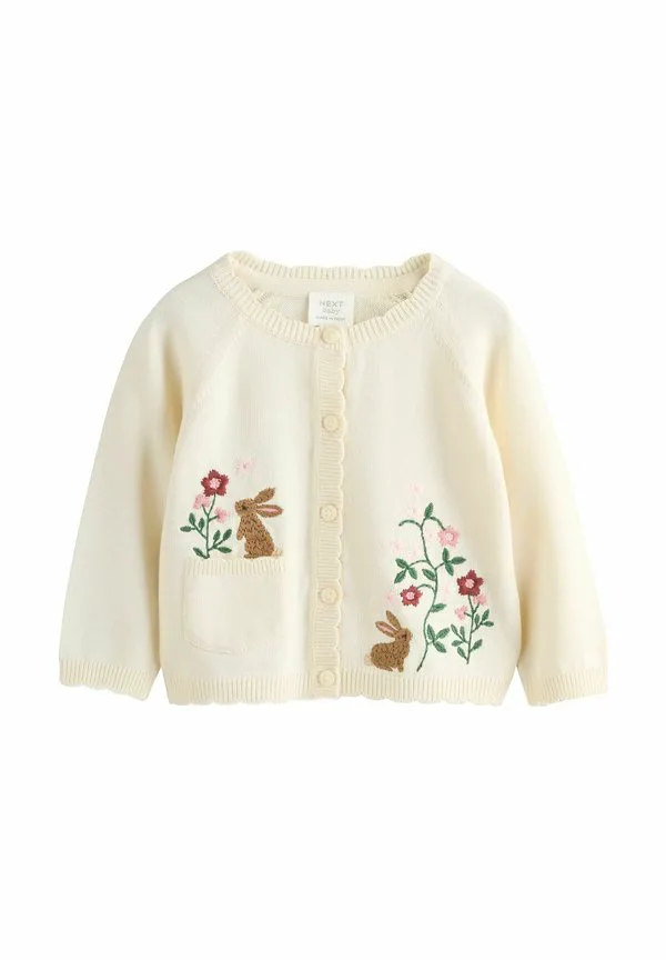 Кардиган «зайчик» стандартного кроя Next, Natural Embroidered