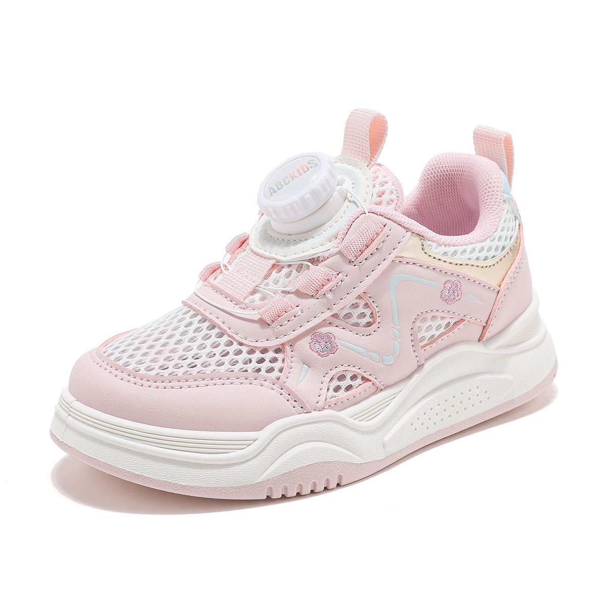 

Износостойкие, легкие, амортизирующие, дышащие, низкие повседневные кроссовки для детей ABC KIDS, белый/розовый/синий