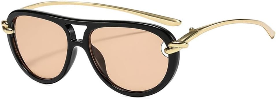 

Женские солнцезащитные очки с двойной перемычкой, овальной формы, защита от ультрафиолета UV400, мужские очки для занятий спортом на открытом воздухе, бега и езды generic, Black Light Tea