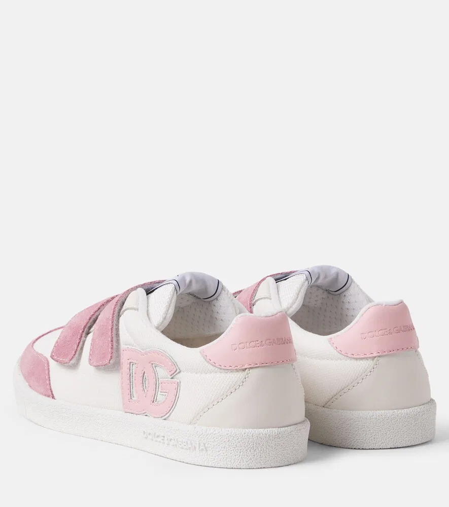 Кроссовки DG с замшевой отделкой Dolce&Gabbana Kids, белый — фото 2