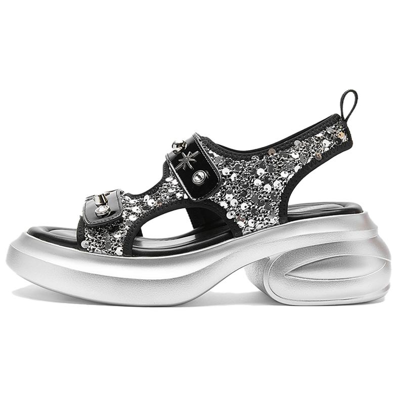 NINE WEST Женские сандалии на одной застежке серебристые, цвет Silver
