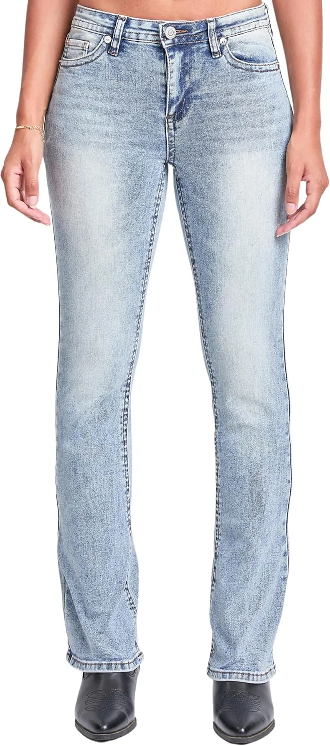 

YMI Women's Mid Rise Clean Hem Premium Stitch Bootcut
