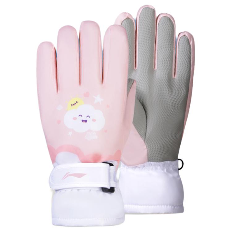 

LINING Детские перчатки ПУ разноцветные, Peach Blossom Pink
