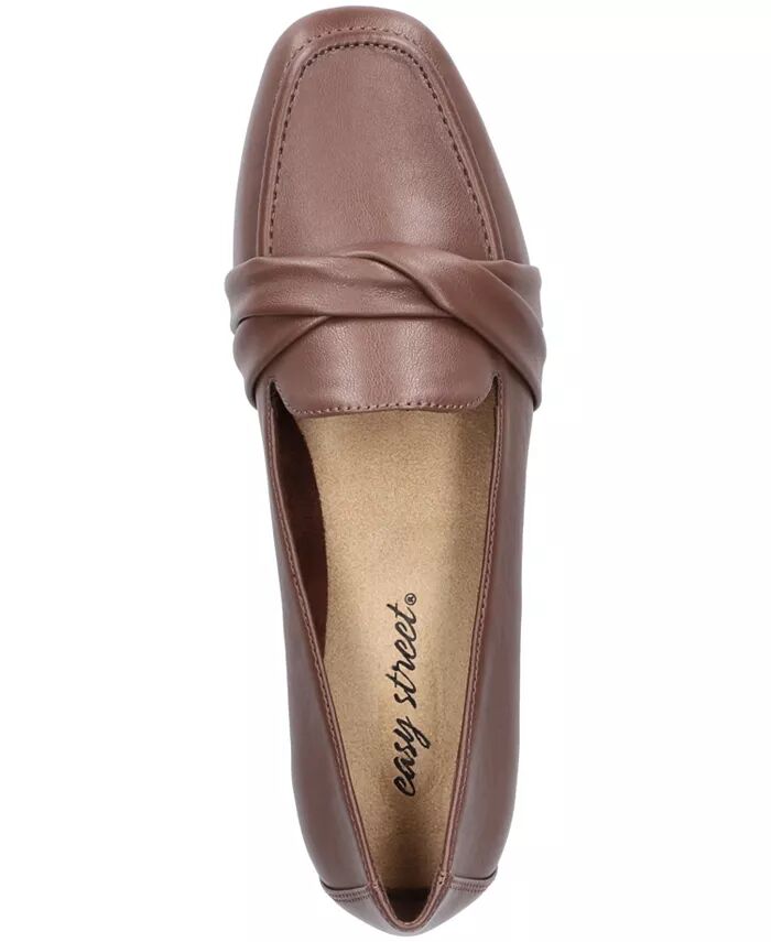 Женские балетки Betty Square Toe Easy Street, коричневый/бежевый — фото 4