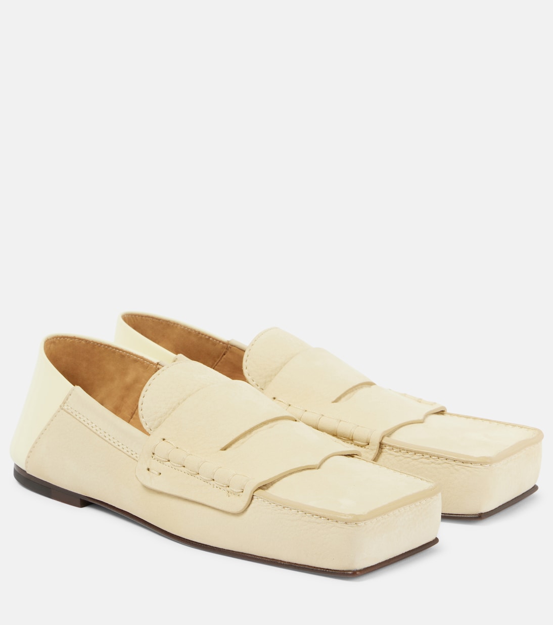 Кожаные лоферы Les Mocassins Carré Jacquemus, Pale Yellow