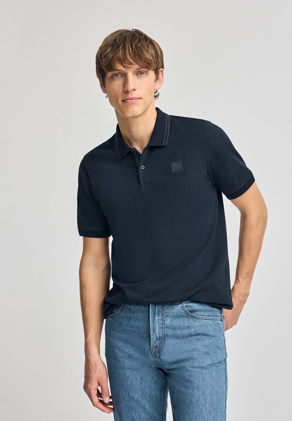 

Рубашка поло SHORT SLEEVE PATCH Polo Club, синий