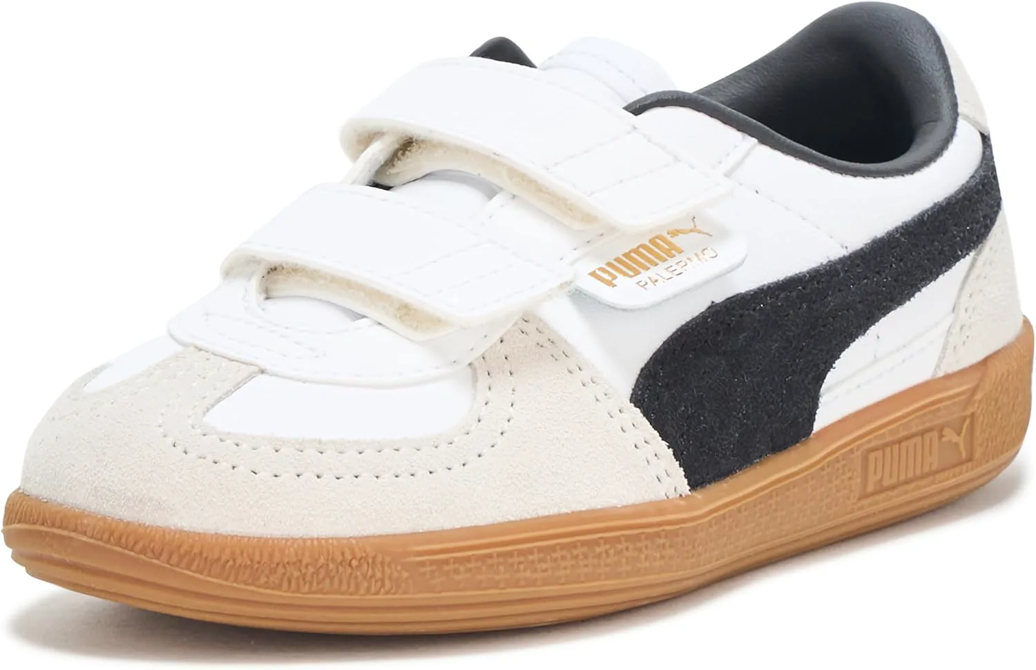 Puma детские универсальные кроссовки Palermo на застежке-липучке (малыши), белый/серый — фото 2