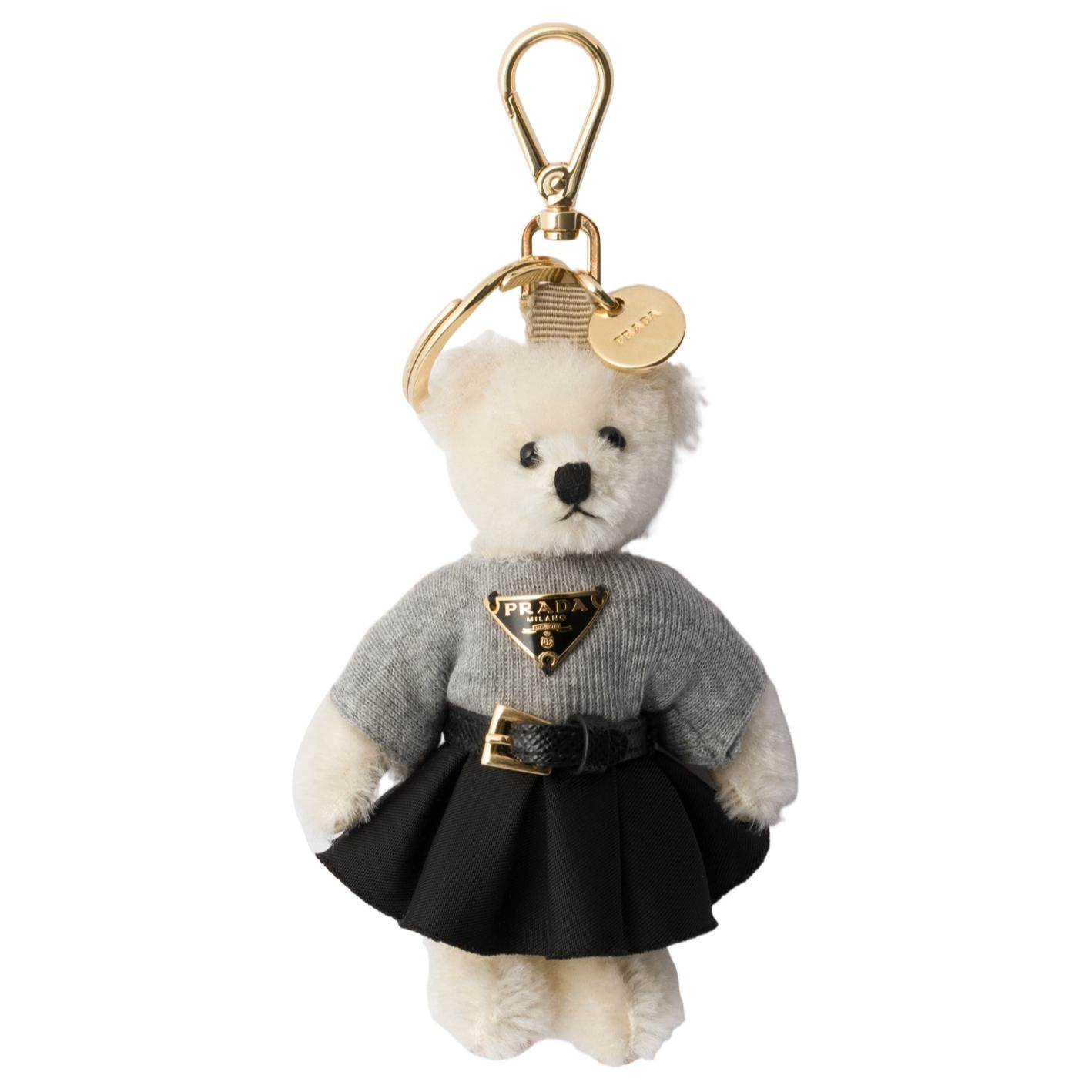 

PRADA Милая подвеска на сумку с металлическим кольцом женская белая, White