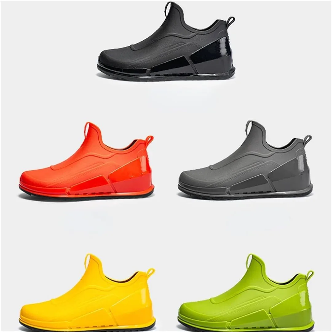 

Мужские короткие сапоги Wjnvfioo однотонные, водонепроницаемые, для рыбалки, с противоскользящей подошвой, для работы и активного отдыха на улице