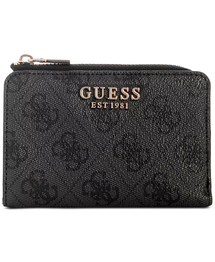 

Чехол для карт с логотипом Laurel II и застежкой-молнией GUESS, серый