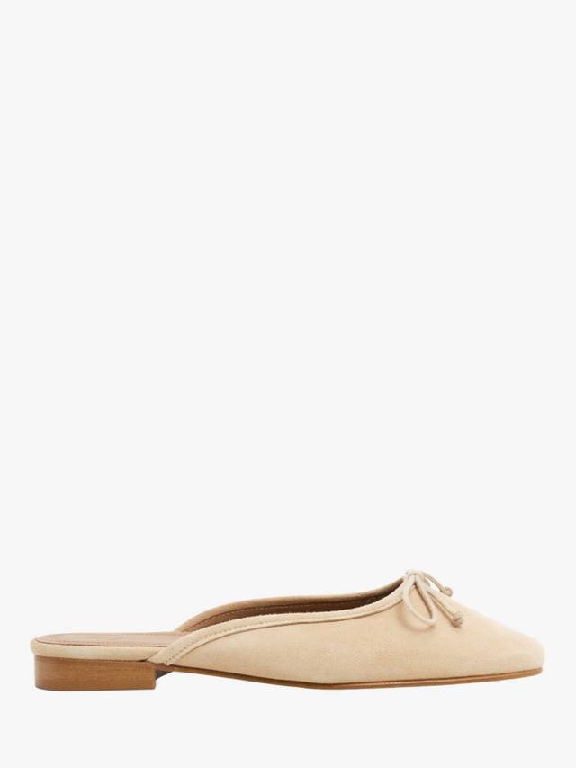 Балетки Malva Suede на босую ногу без задника Flattered, Beige
