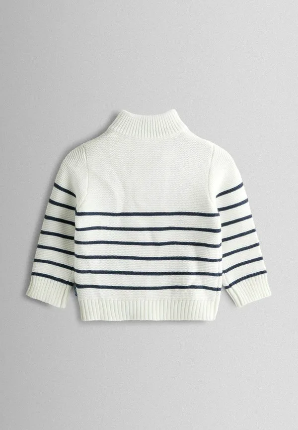 Джемпер в полоску с половинной молнией, стандартного кроя. Jojo Maman Bébé, Cream Navy Stripe — фото 2