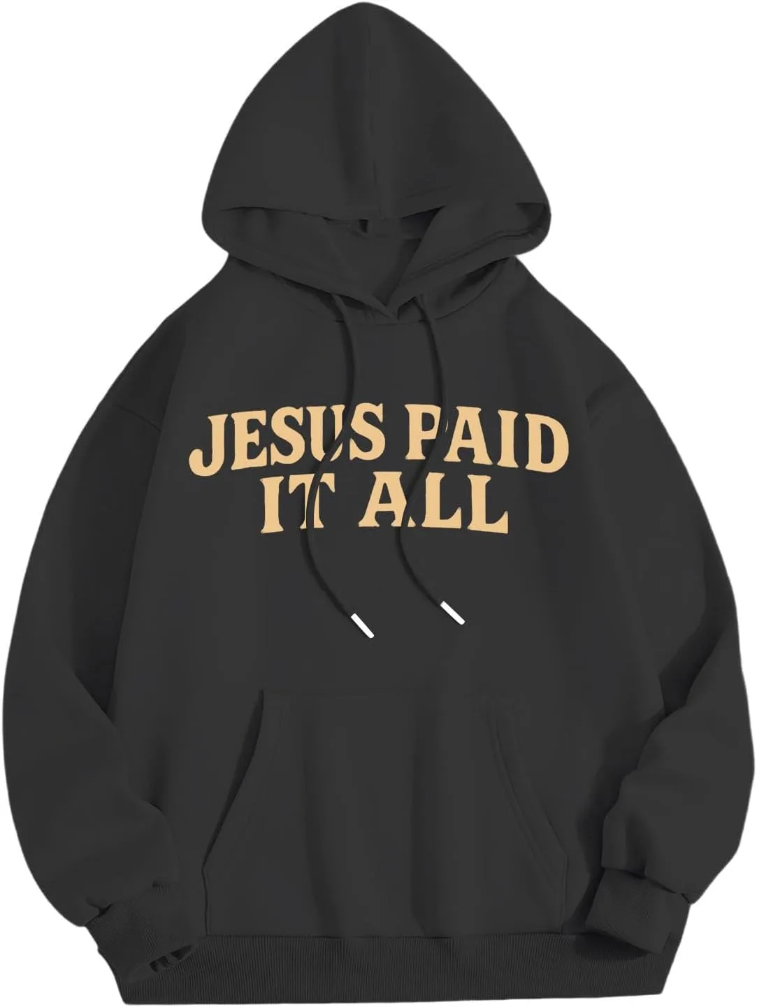 Худи Christian для мужчин, Jesus Paid It All, свободное, повседневное, для осени — фото 4
