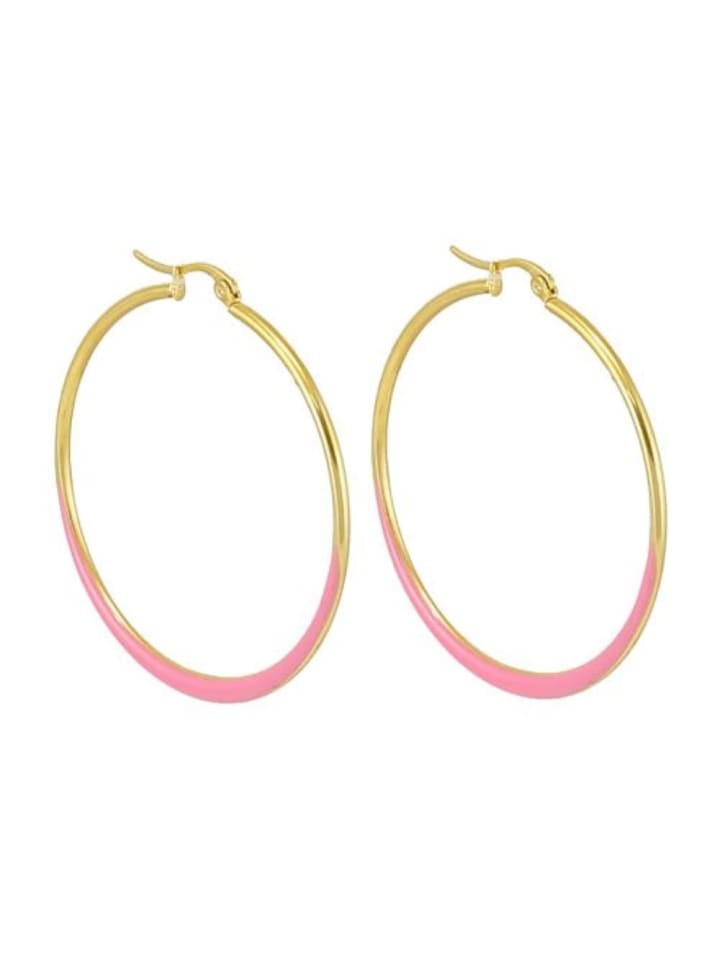 

Bungsa Серьги-кольца золотистого и розового цвета