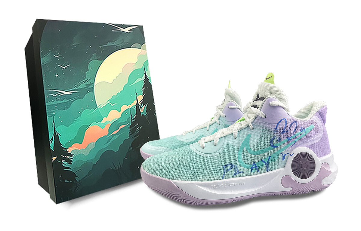 

Кроссовки Nike KD Trey 5 IX Vintage Basketball Shoes Unisex Mid-top Green/purple, фиолетовый