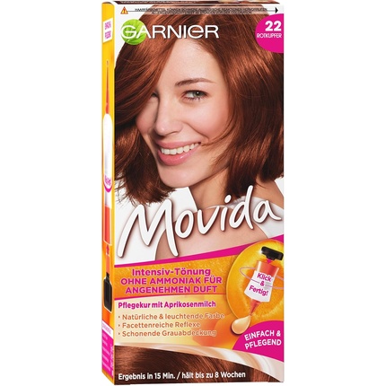 

Movida Tint Cream Intensive Tint Hair Color 22 Red Copper Garnier
