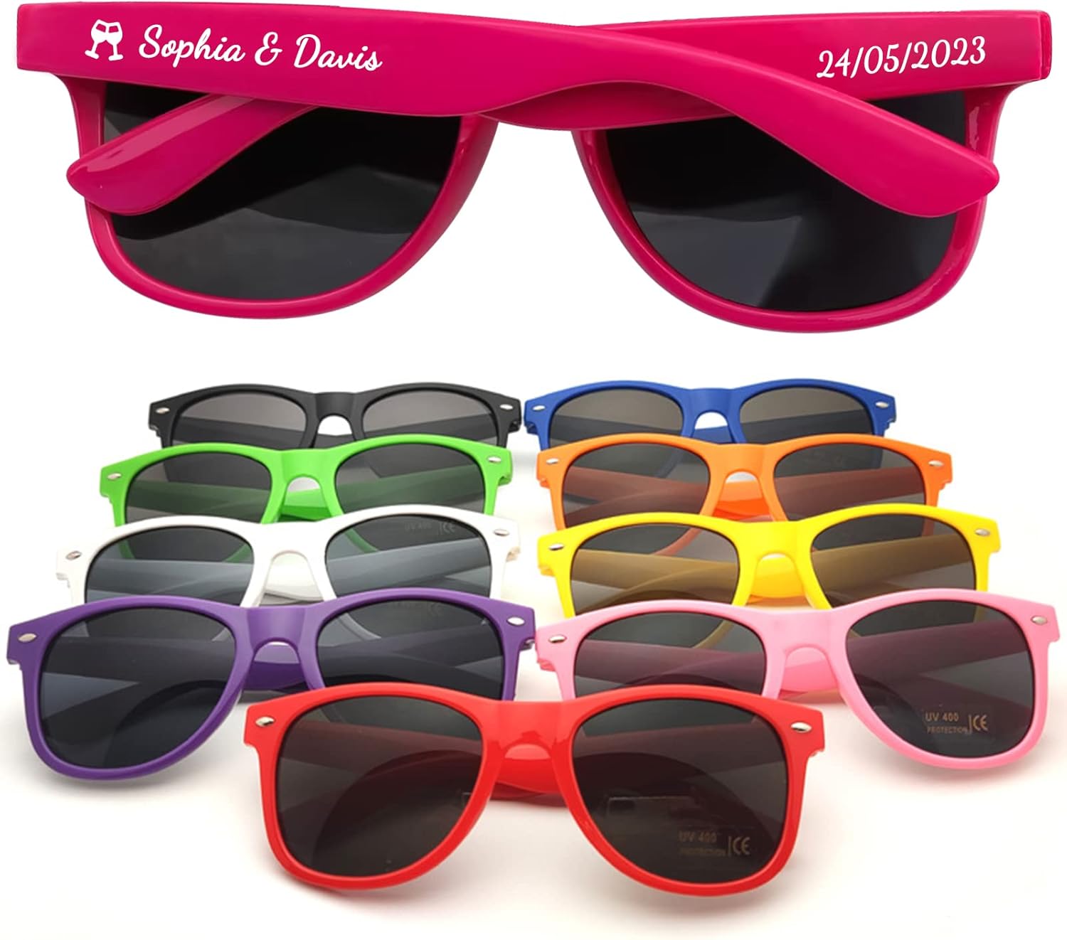 

Персонализированные солнцезащитные очки оптом, сувениры для вечеринок, свадебные солнцезащитные очки для шаферов, подарки для гостей на свадьбу за границей LYOUF, Black