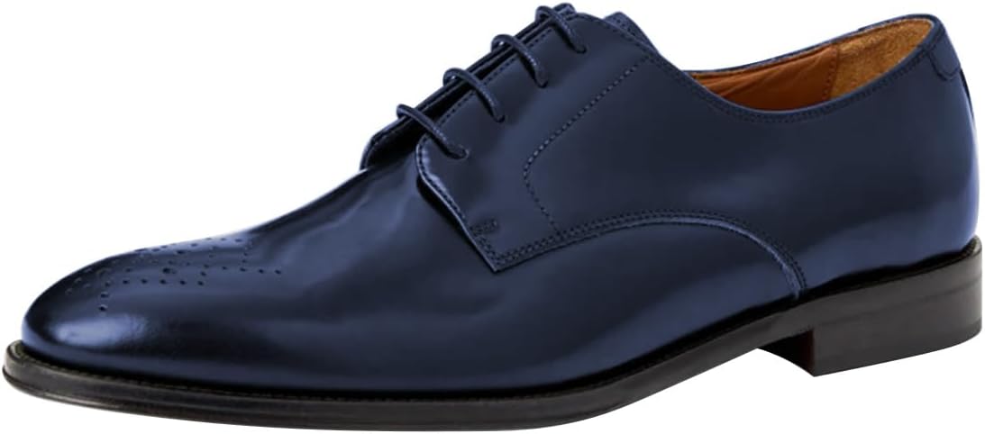 

Мужские современные дышащие оксфорды FSJ с круглым носком, низким квадратным каблуком, шнуровкой, стильные броги для делового и официального повседневного ношения, размер 4-16 US, синий