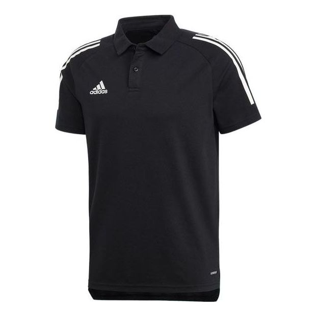 

Футболка adidas Logo Embroidered Stripe Sports Short Sleeve Black Polo Shirt ED9249