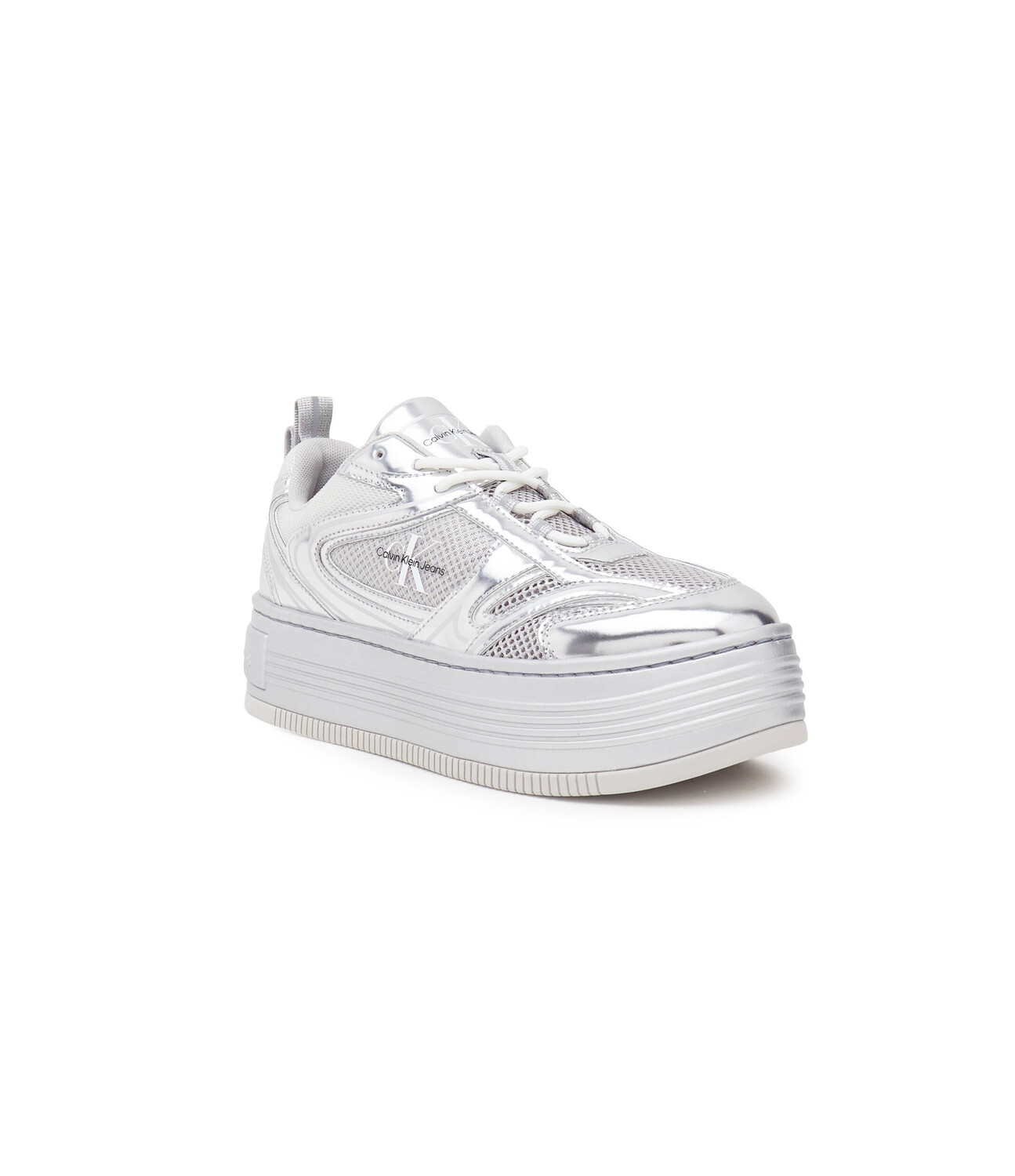 

Кеды CALVIN KLEIN JEANS BOLD PLATF LOW MIX ML MR, серебро