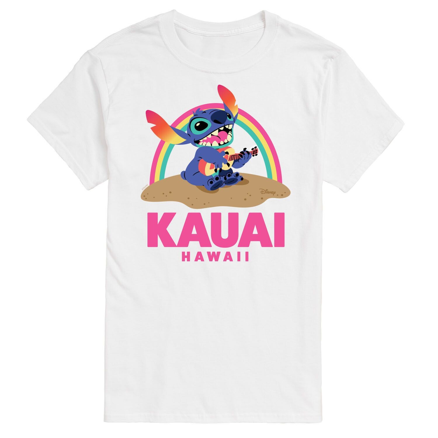 

Футболка's Lilo & Stitch Big & Tall Kauai Hawaii с цветами Disney, белый