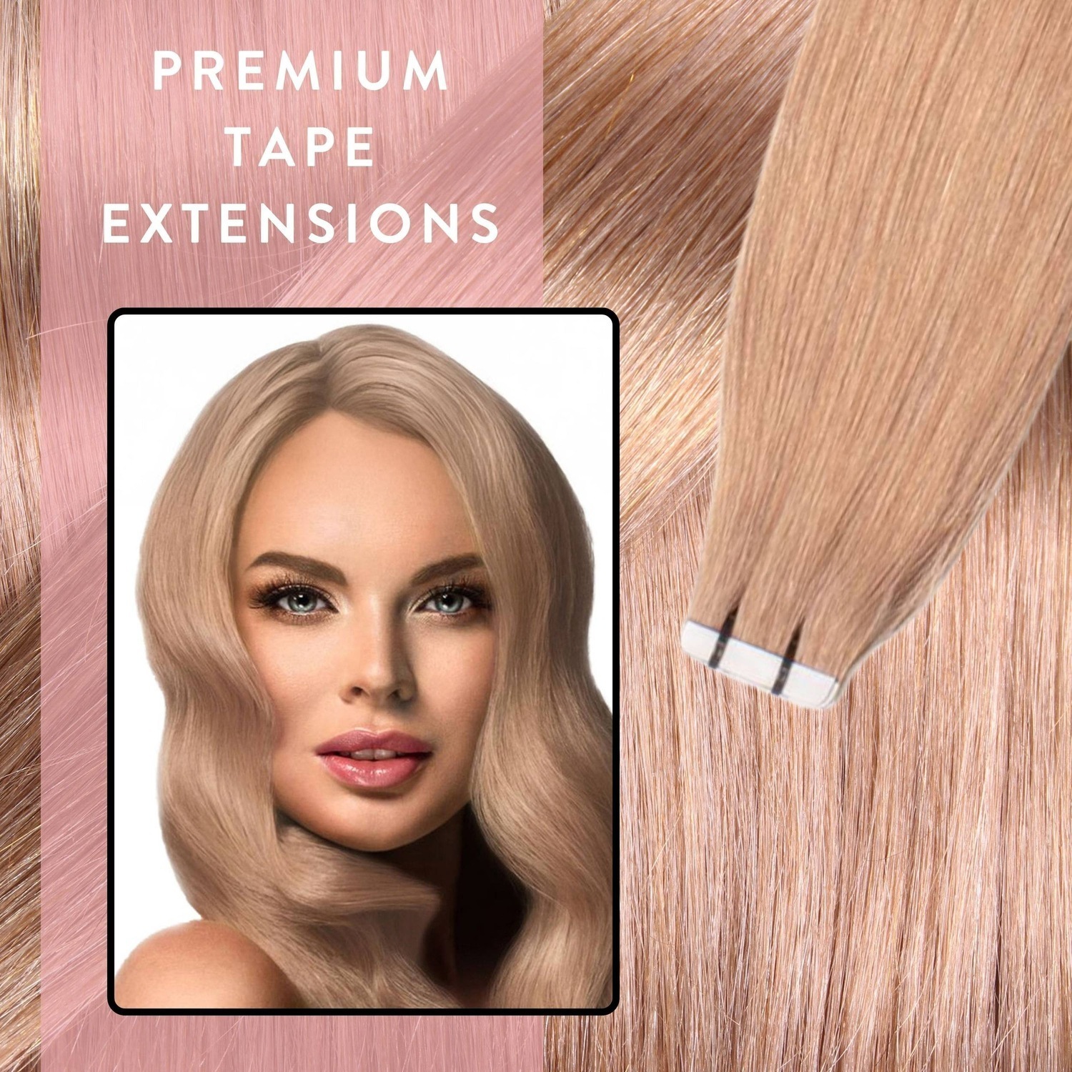 Накладные волосы tape extensions premium echthaar #8/01 hellblond natur-asch Hair2Heart, 50cm, количество 1 шт. — фото 2