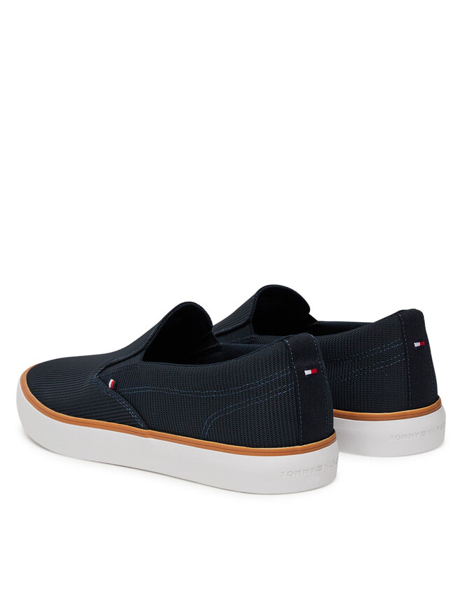 Тканевые кроссовки Th Hi Vulc Core Low Ii Slipon FM0FM05514 Tommy Hilfiger, синий — фото 3