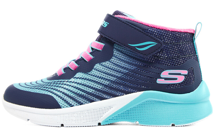 Ботинки детские для девочек GS темно-синие/разноцветные Skechers, синий