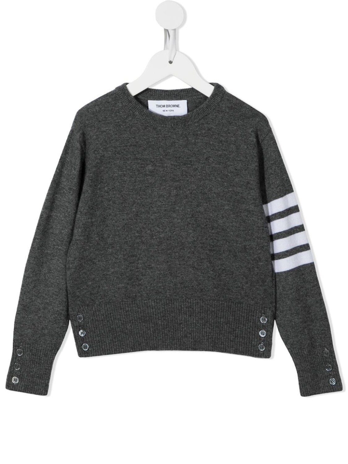 

Thom Browne кашемировый джемпер с полосками 4-Bar, серый