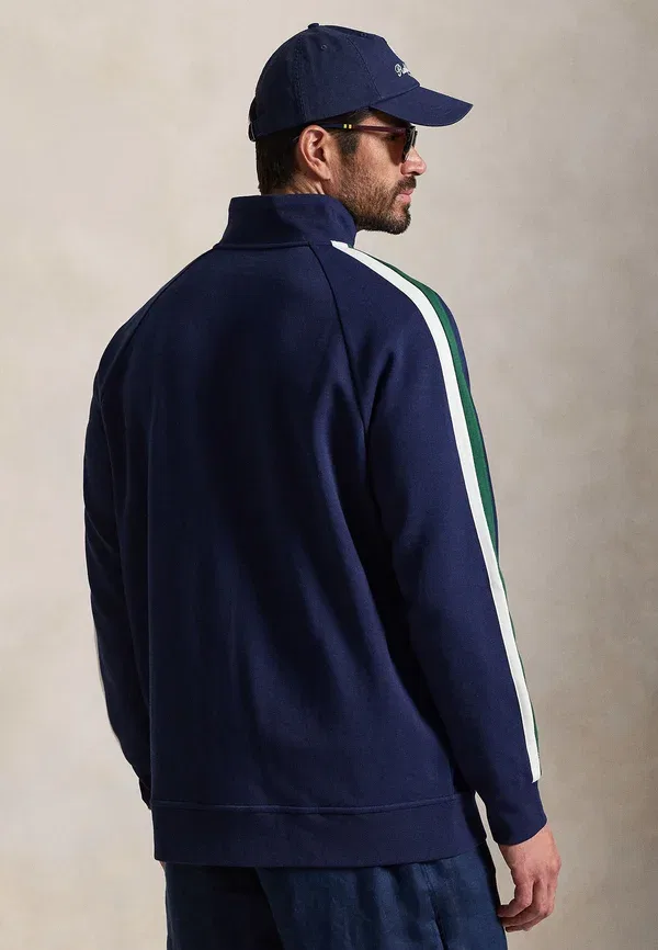 Толстовка с молнией Double Knit Track Jacket Polo Ralph Lauren Big & Tall, цвет ньюпорт-нави — фото 3