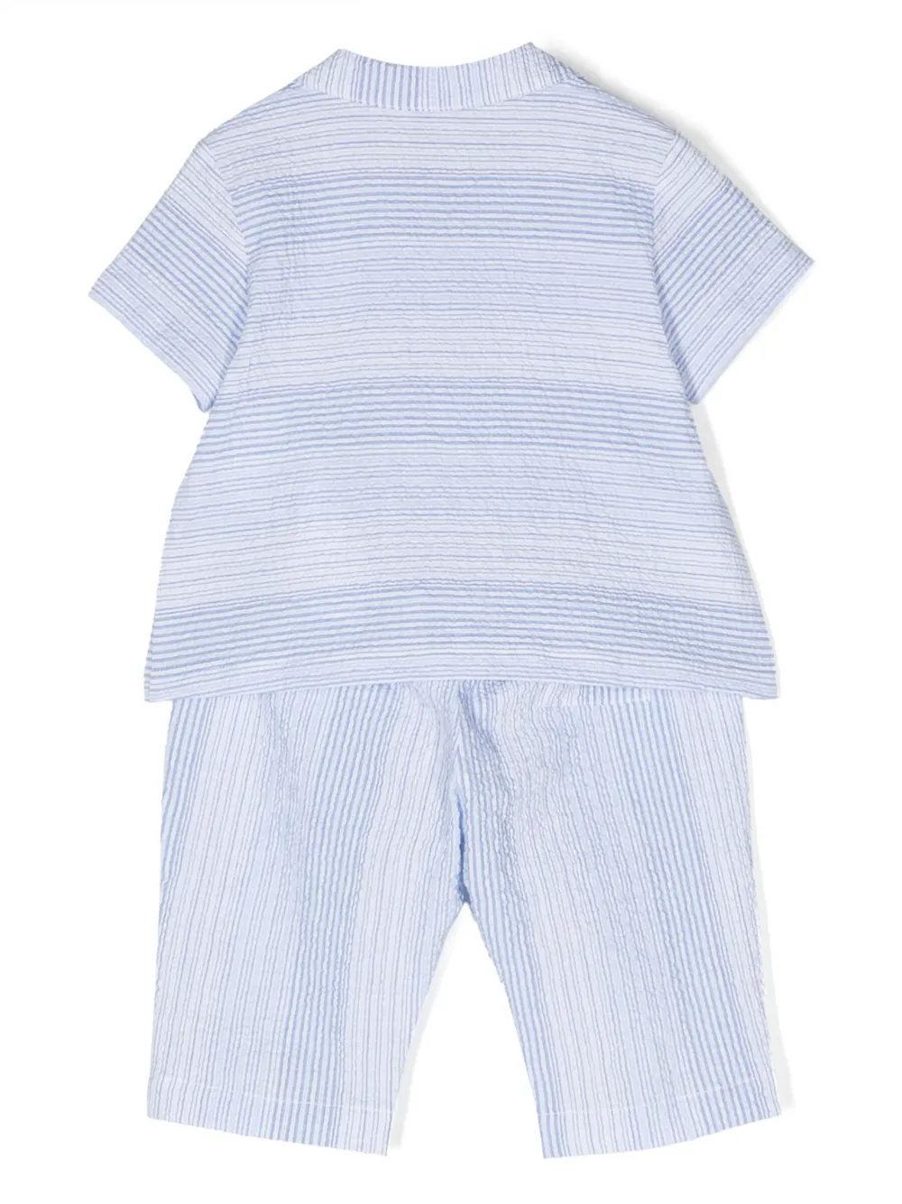 Комплект из брюк и топа в полоску Emporio Armani Kids, синий — фото 2