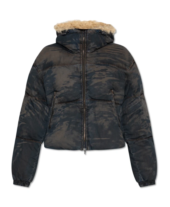 

Утепленная куртка с мехом волн. Diesel, серый