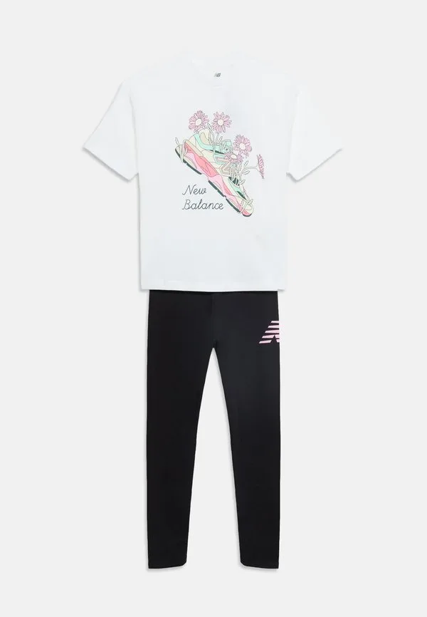 Футболка с цветочным принтом на обуви New Balance, Bright White — фото 3