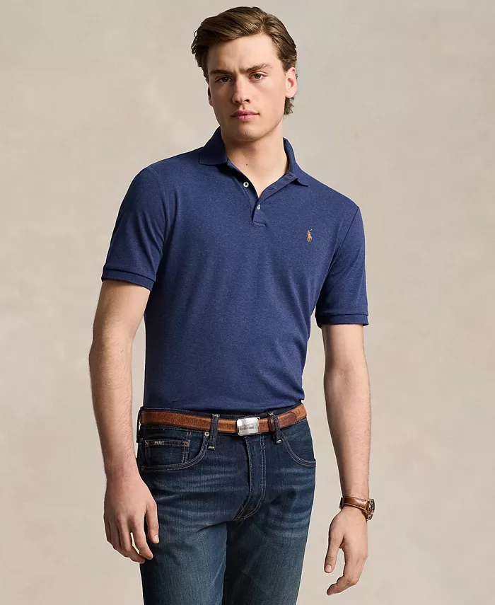 

Мужская классическая поло из мягкого хлопка Polo Ralph Lauren, синий
