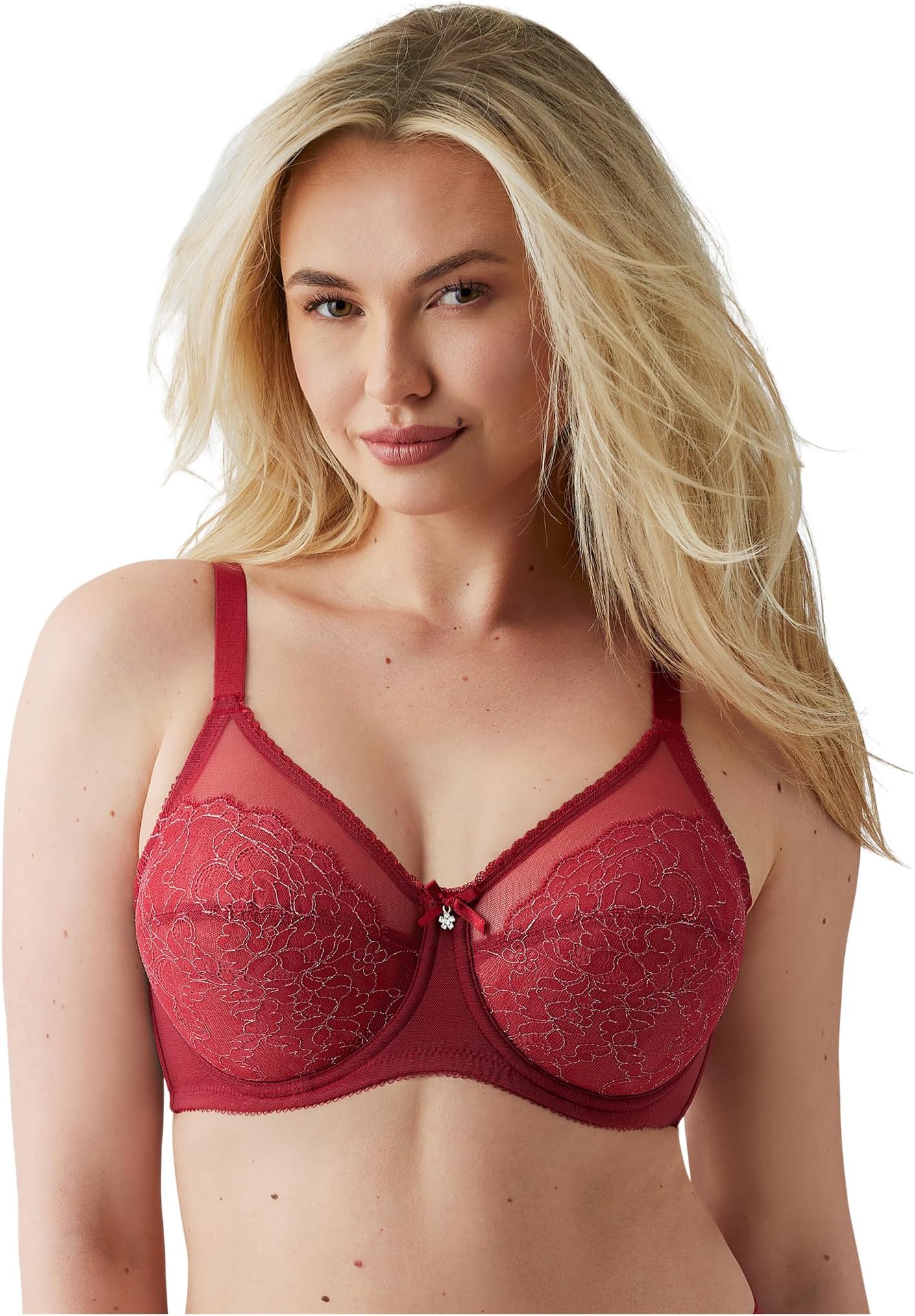 

Женский бюстгальтер на косточках в стиле ретро-шик для пышной фигуры Wacoal, Regina Red