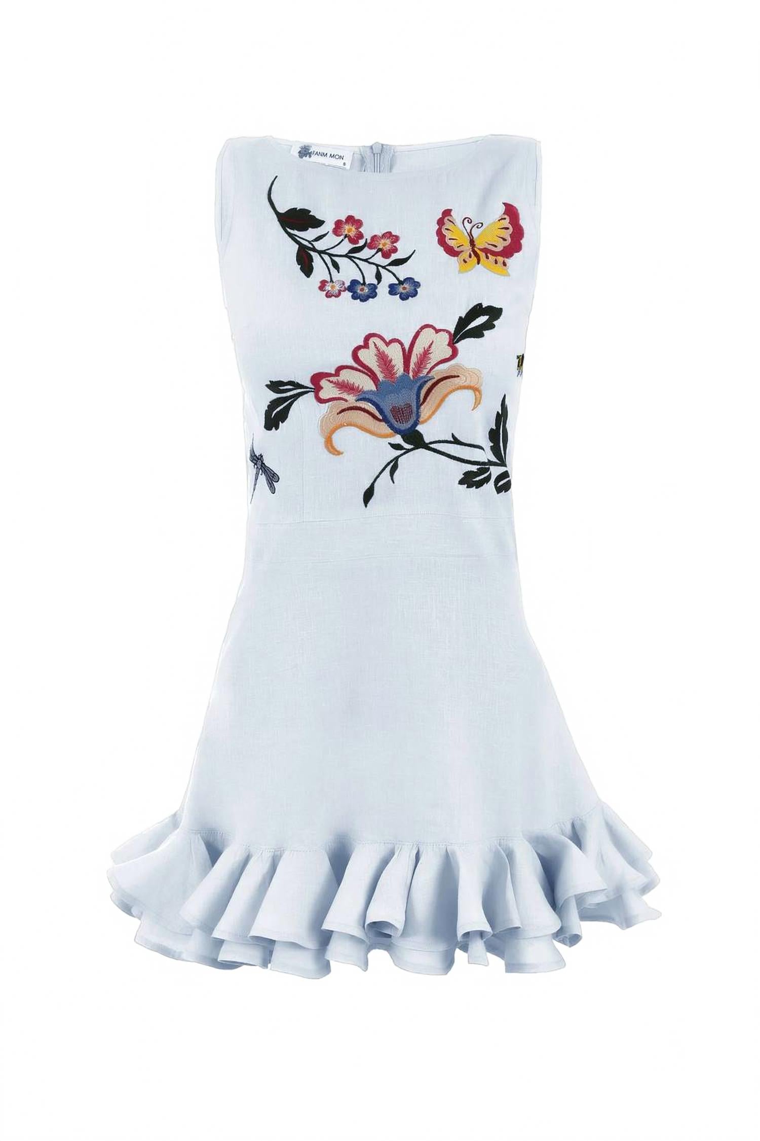 

Женское платье-флирт светло-голубого цвета Fanm Mon, светло-голубой