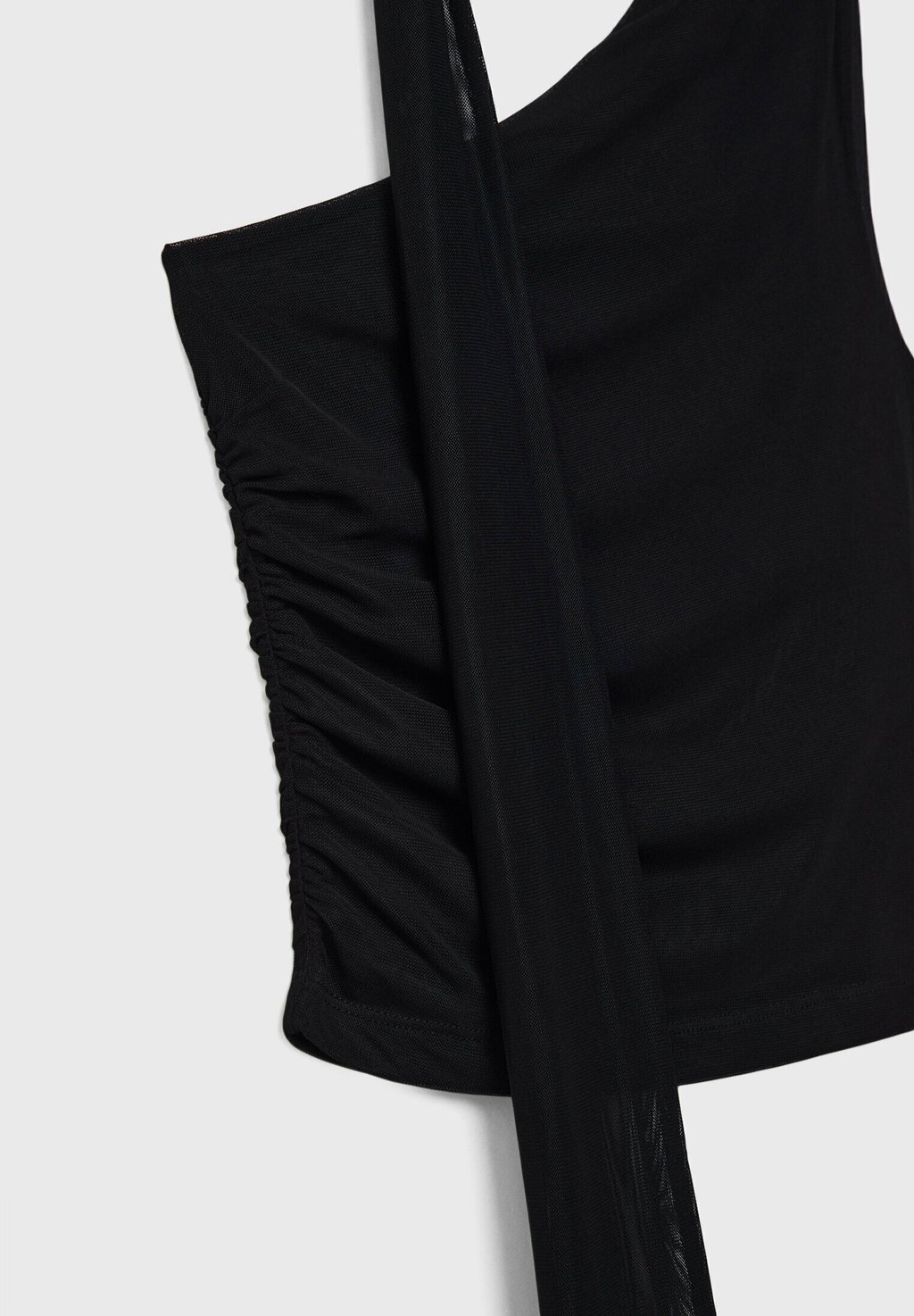 

Блуза ASYMMETRIC WITH SCARF Stradivarius, черный