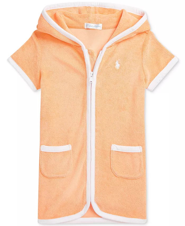 

Детский махровый халат с капюшоном для мальчиков Polo Ralph Lauren, оранжевый