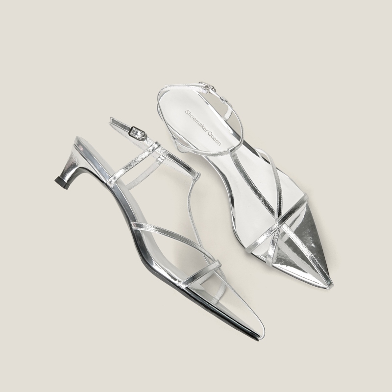 SHOEMAKER QUEEN Женские сандалии на одной застежке черные, цвет Black — фото 4