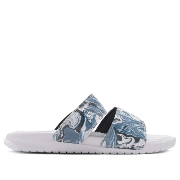 Тапочки benassi duo ultra slide 'white blue black' Nike, синий — фото 2