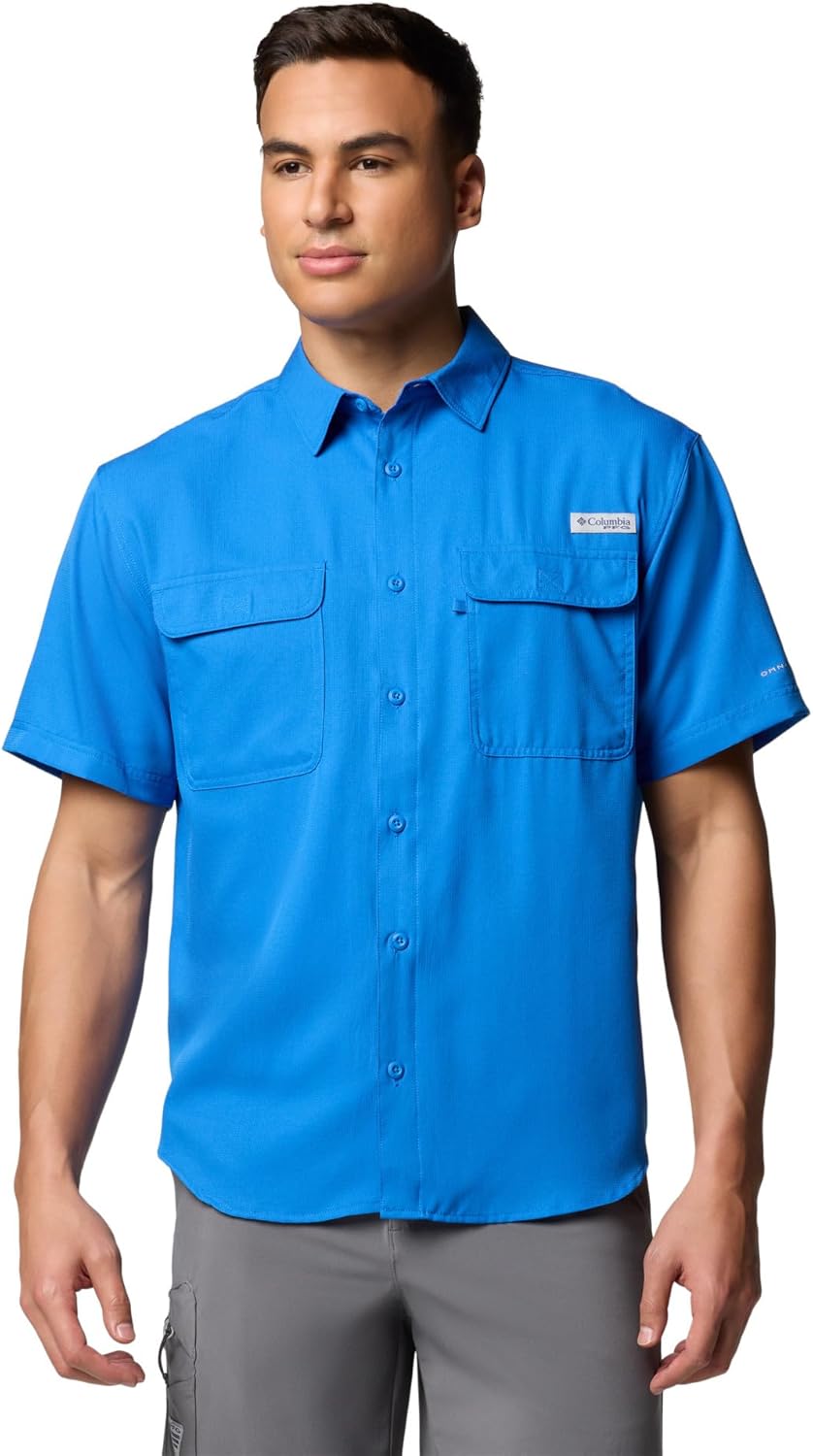 

Columbia мужская рубашка PFG Backwater с коротким рукавом, Vivid Blue