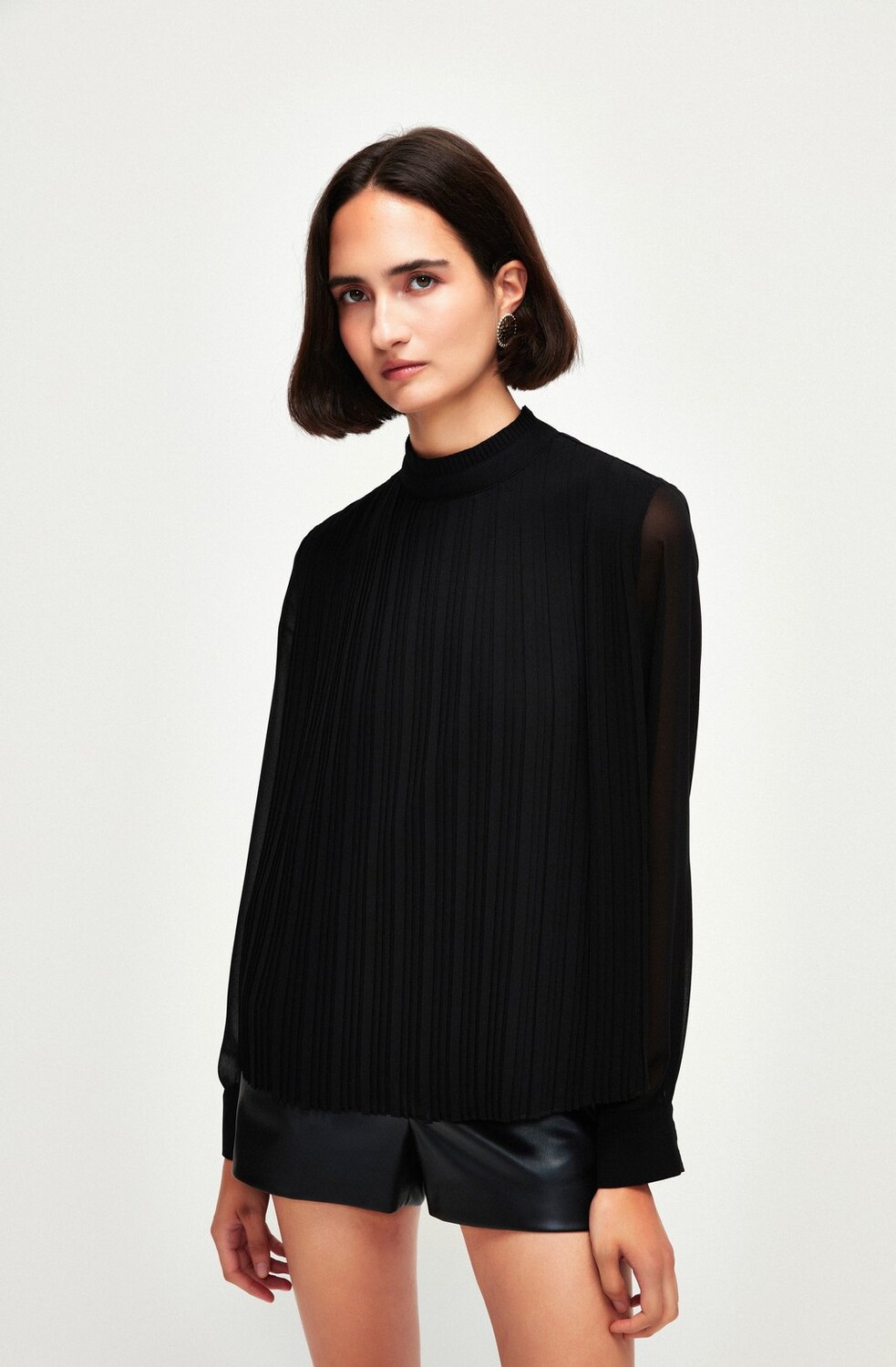 

Блузка PLEATED BLOUSE, adL, цвет black