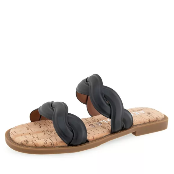 Женские сандалии Colette на плоской подошве Aerosoles, черный — фото 2