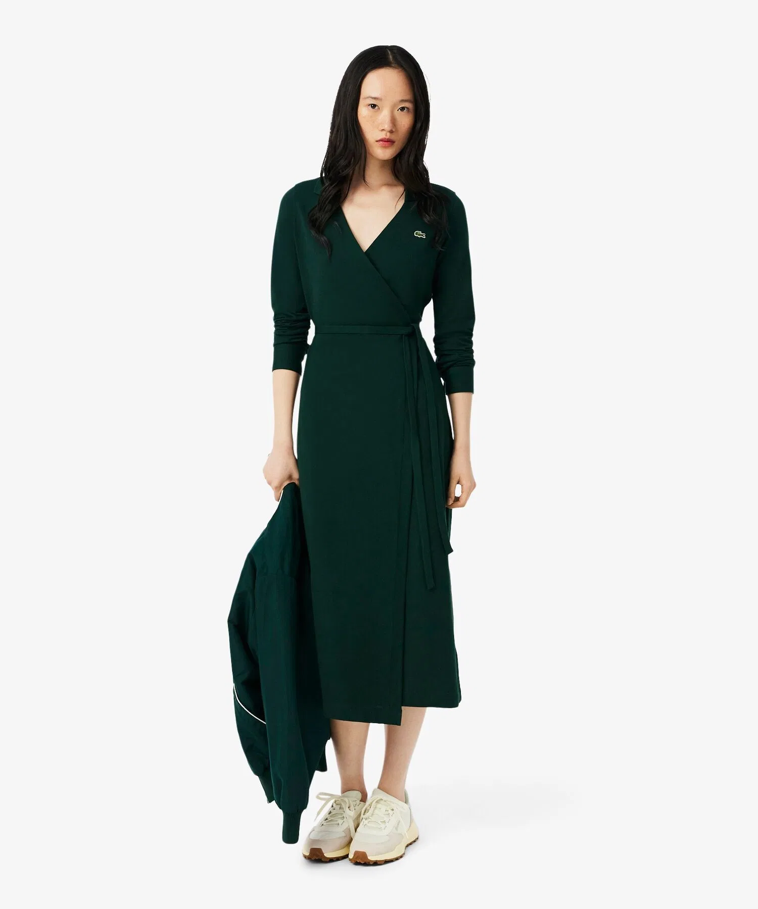 Платье-халат поло VETEMENTS, миди, однотонное