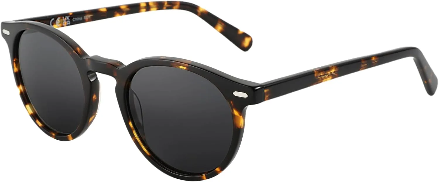 

Поляризованные солнцезащитные очки ZENOTTIC для мужчин и женщин: круглые, в стиле ретро, ​​маленькие, унисекс, модные, с защитой от УФ-излучения UV400, Brown Demi