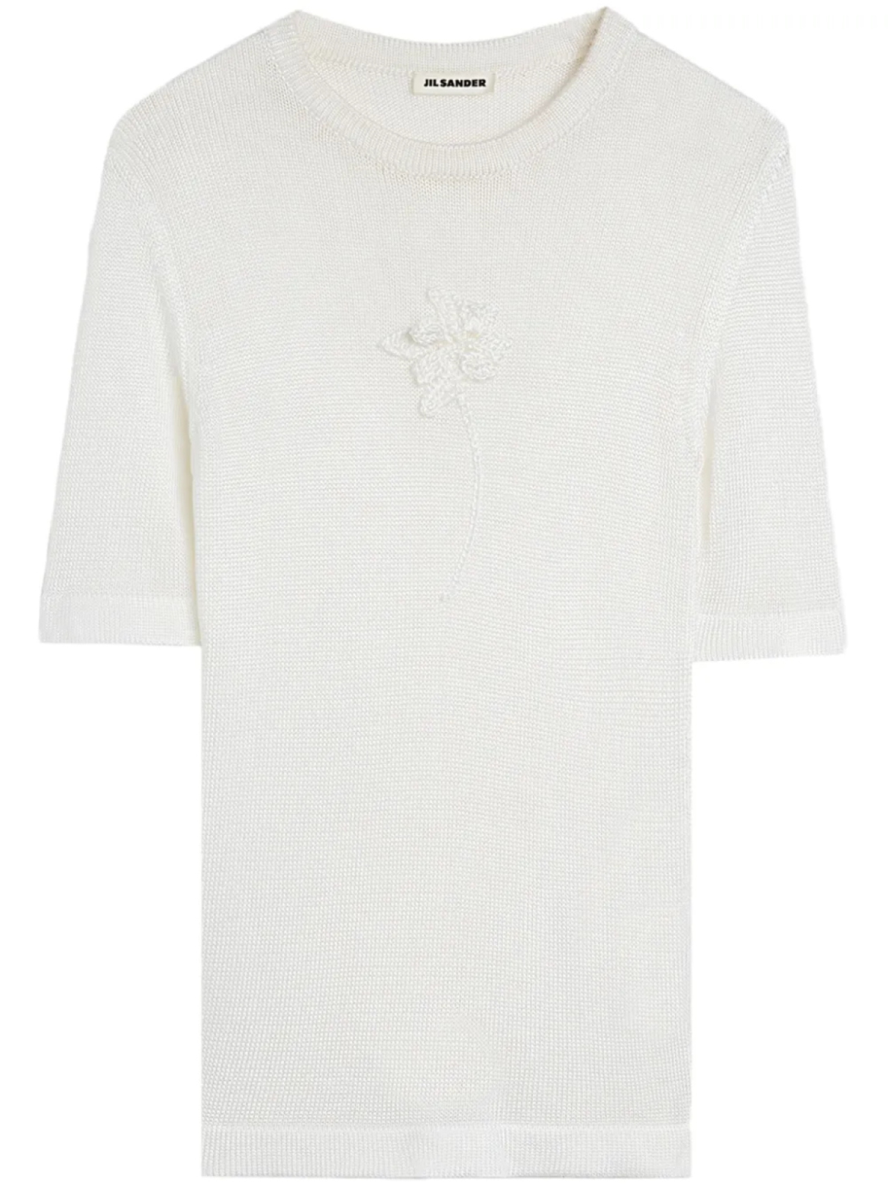 

Jil Sander футболка в технике кроше, белый